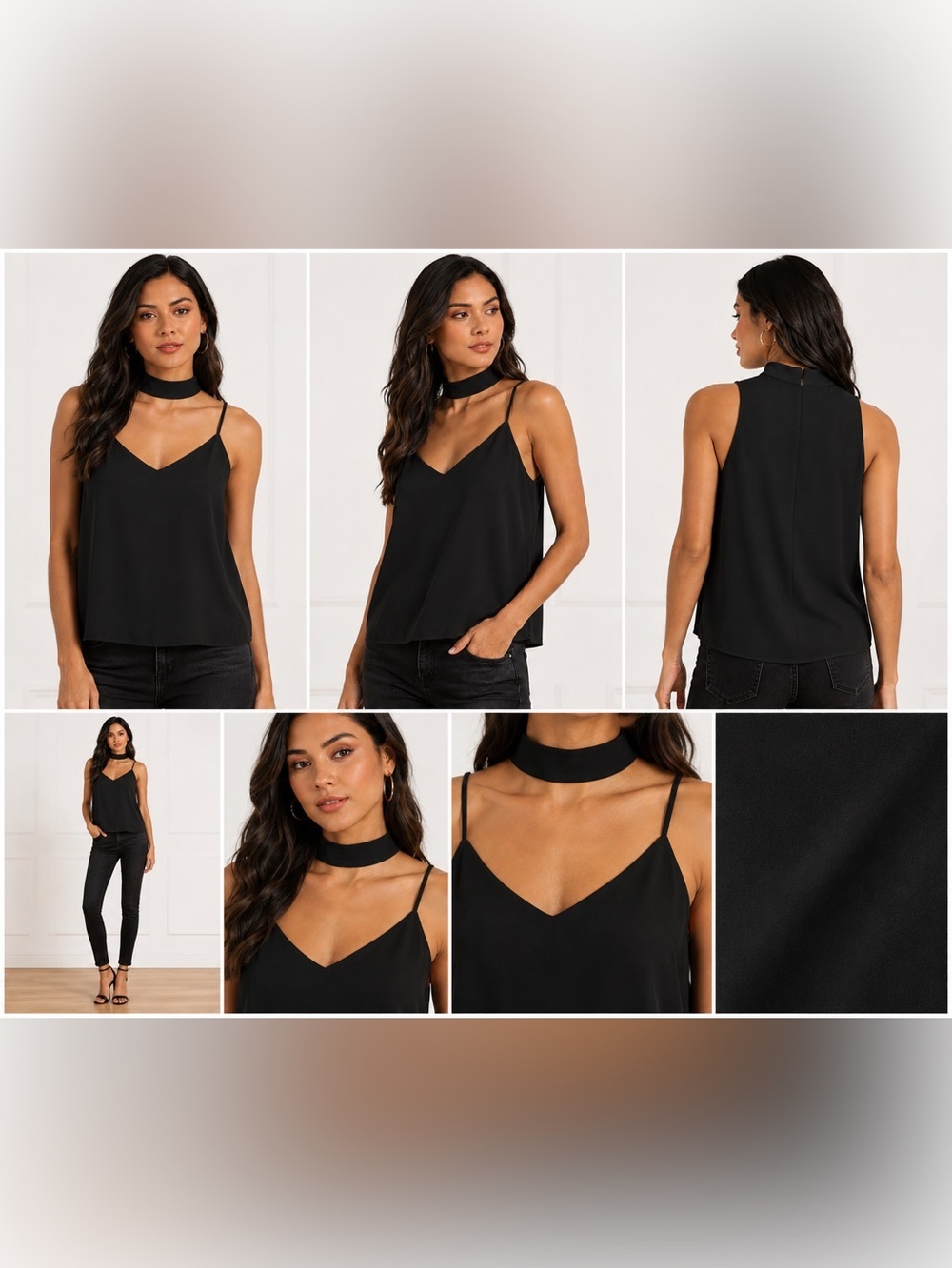 FOREVER 21+ CHOCKER CAMISOLE - BLACK SIZE 2X (NEW WITH TAGS) A16
